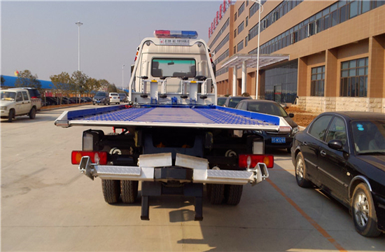 东风天锦一拖二平板清障车