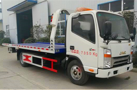 江淮帅铃一拖二平板清障车